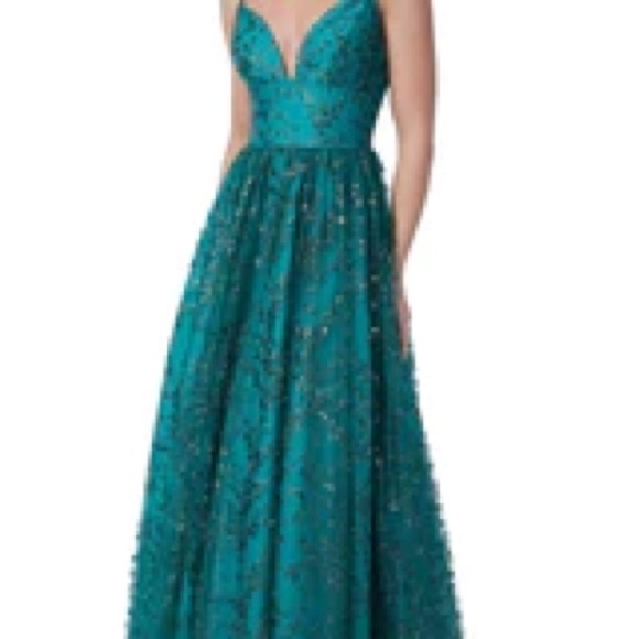 Blush by Alexia Designs - 20340 Embroidered Lace Sleeveless Gown - Picture 3 of 13